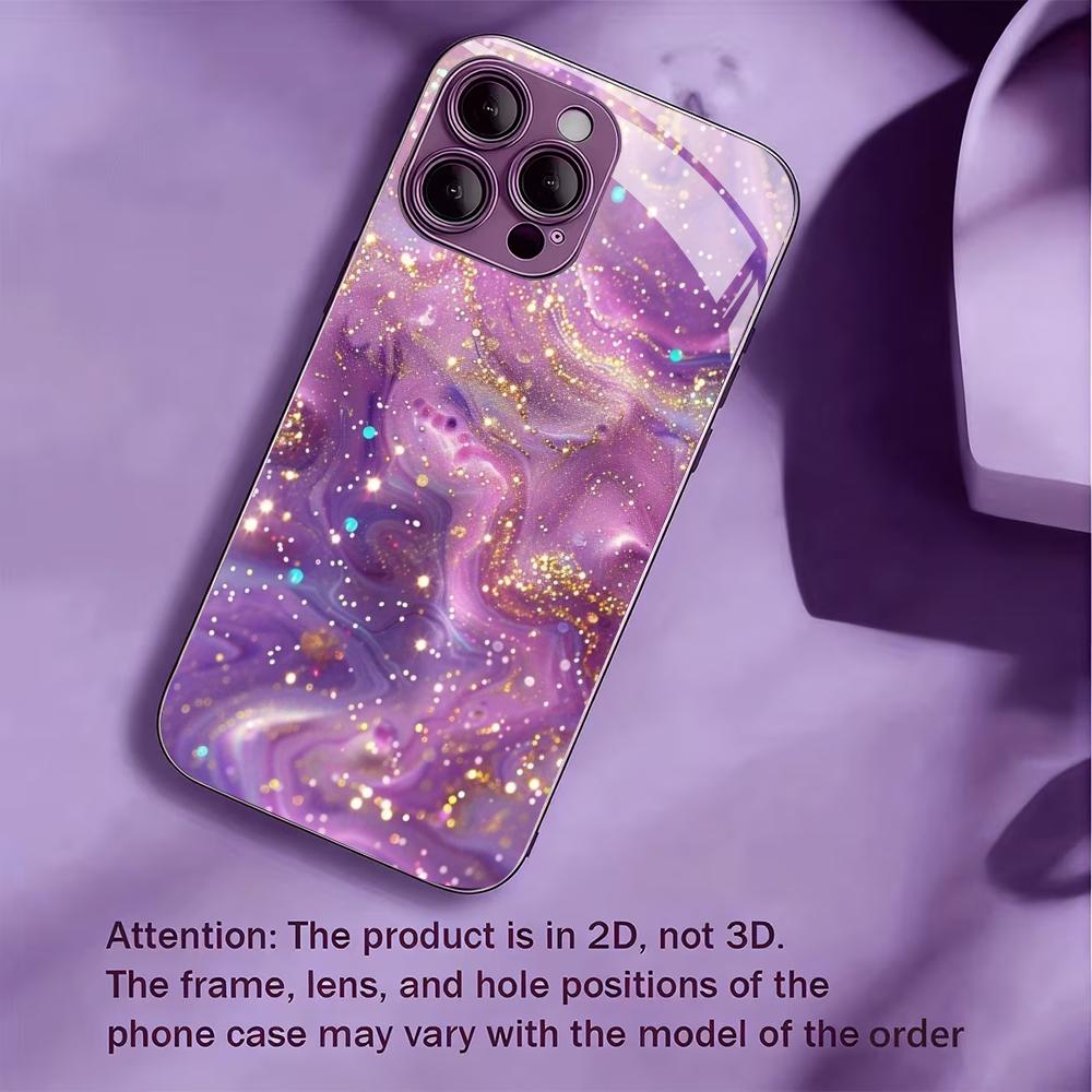 Violet Gold Hot-selling New Exquisite Protective Case Phone Case Metallic Paint PhoneCase for iPhone 17 16 15 14 13pm Pro Plus