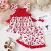 Summer Children's Casual Set with Sweet Watermelon Print Short-sleeved Top and Shorts