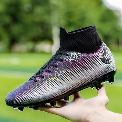 New Football Shoes Men's Long Nails High Top Football Shoes Adult Grass Game Training Shoes Fashion Sports Shoes