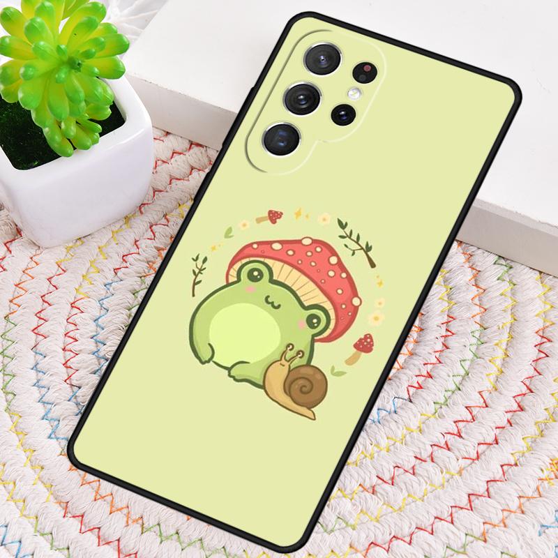 Mushroom Frog Cartoon Silicone Phone Case For Samsung Galaxy Note 10 Pro S26 S25 S24 S23 S22 S21 Plus S25Ultra Capa Cover
