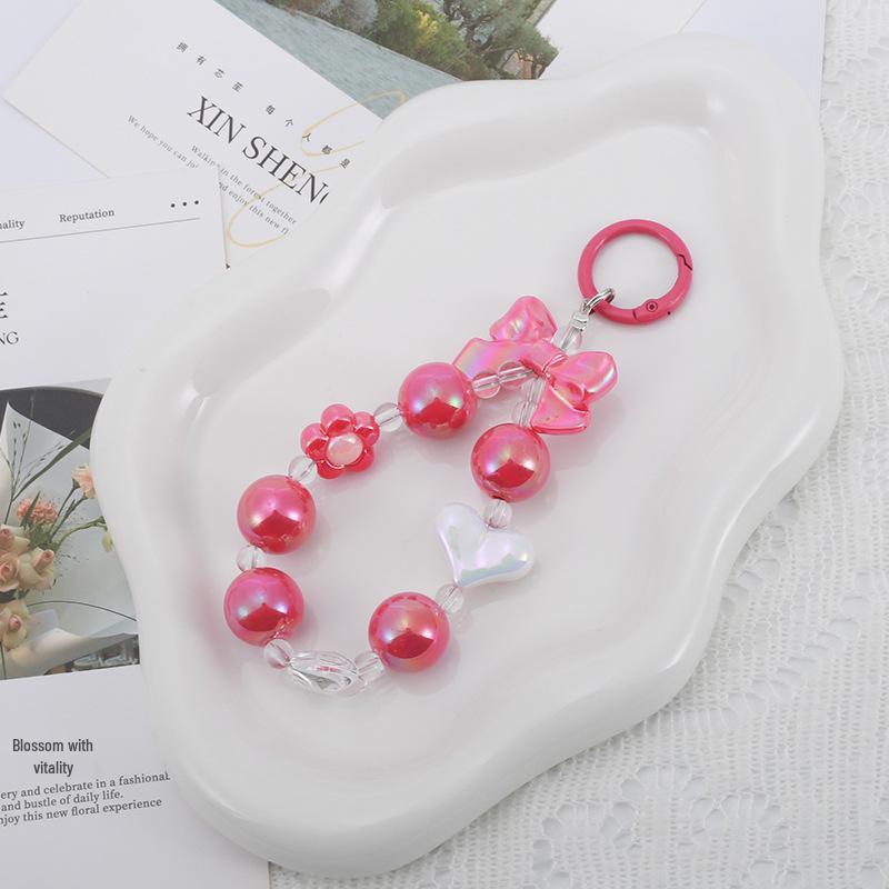 Buntes Blume Perlen Handy und Tasche Schlüsselanhänger Lanyard