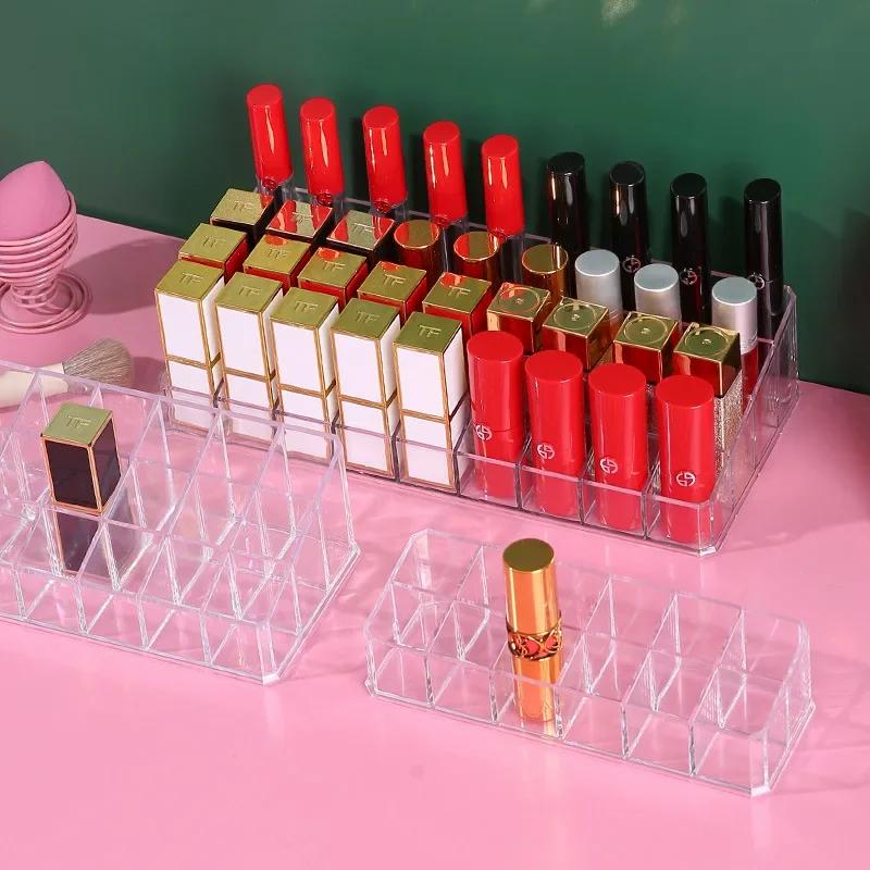 Transparente Lippenstift-Aufbewahrungsbox mit 36 Fächern, Nagellack, Augenbrauenstift, Display-Regal, Desktop-Kosmetik-Aufbewahrungsbox, Lippenstift-Regal