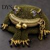 Artistic Toad Beaded Accessory Frog Coin Purse DIY Kit, Craft Decorative Handbag Charm Pendant Cute Keychain Pouch, Handmade Kiss Lock for Women Girls