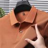 Heavy 240G Cotton Polo Shirt Short-Sleeved T-Shirt Men'S Lapel Solid Color Business Casual High-End Short