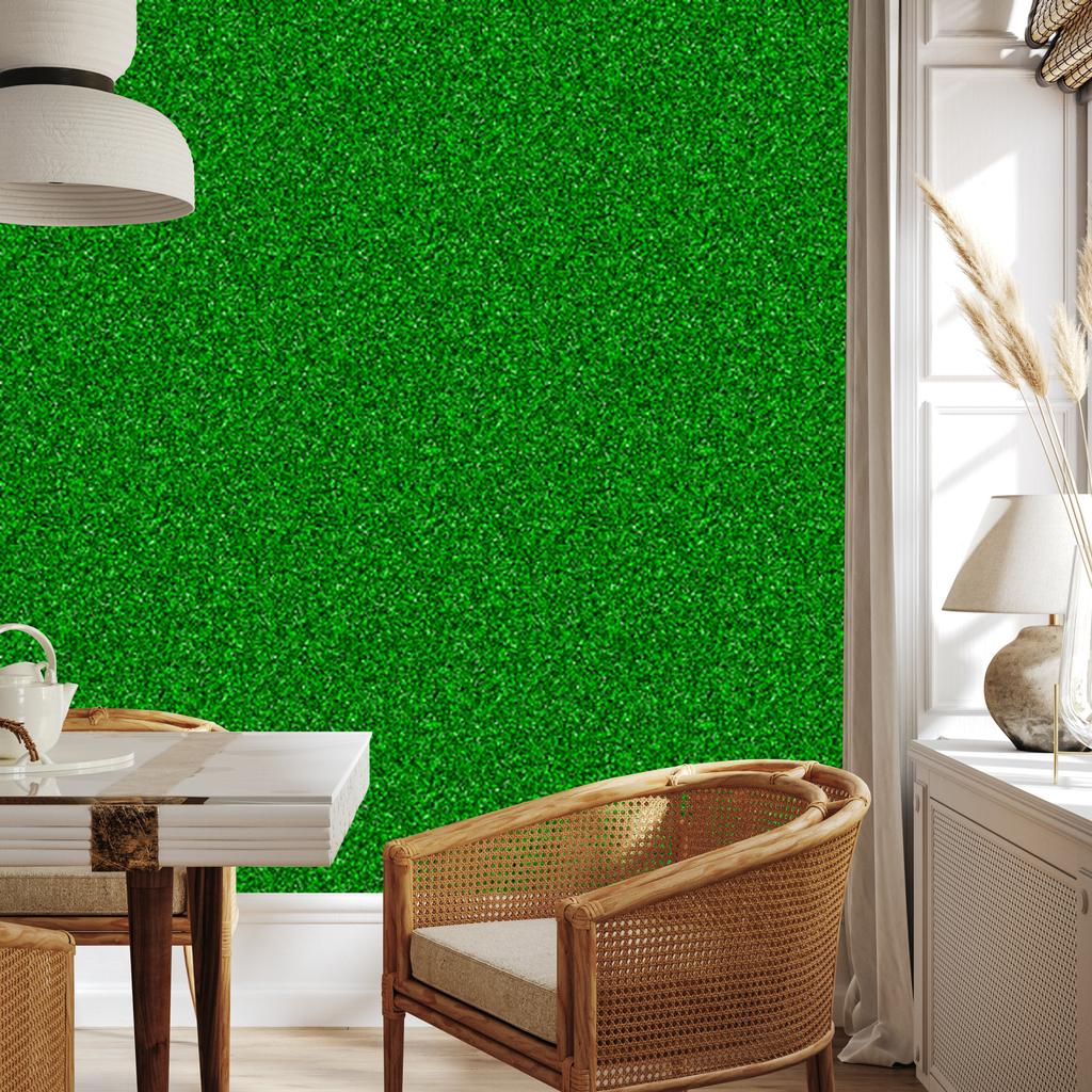 Glitter Green and Bottle Green Wallpaper for Living Room and Bedroom 50x1000