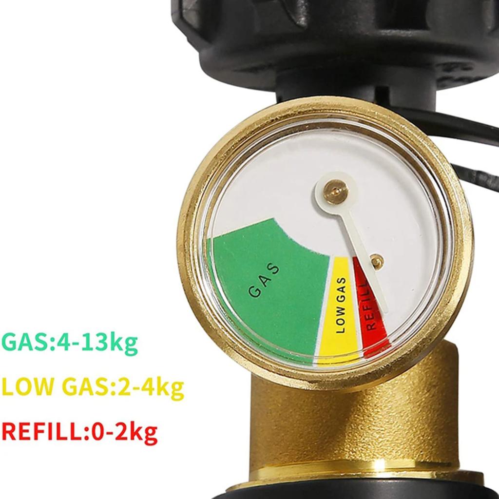 High Pressure Propane Regulator Fitting Gas Stove Connector Kit Brass Pipe LPG Bottle Adapter Propane Tank Level Indicator