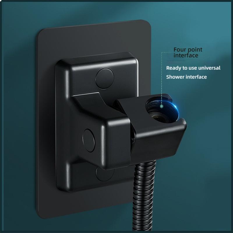 

Держатель для душевой лейки Регулируемый настенный держатель для душа Самоклеящаяся насадка для душа Ручной кронштейн Аксессуары для ванной комнаты чёрный