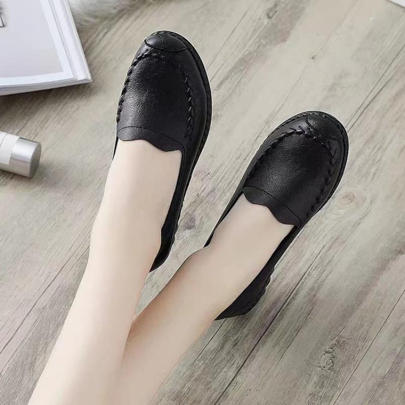 Neue Damen Frühling/Herbst Slipper - Weiche Sohle zum Hineinschlüpfen mit flachem Design, Koreanischer Stil Flache Freizeitschuhe für Mütter