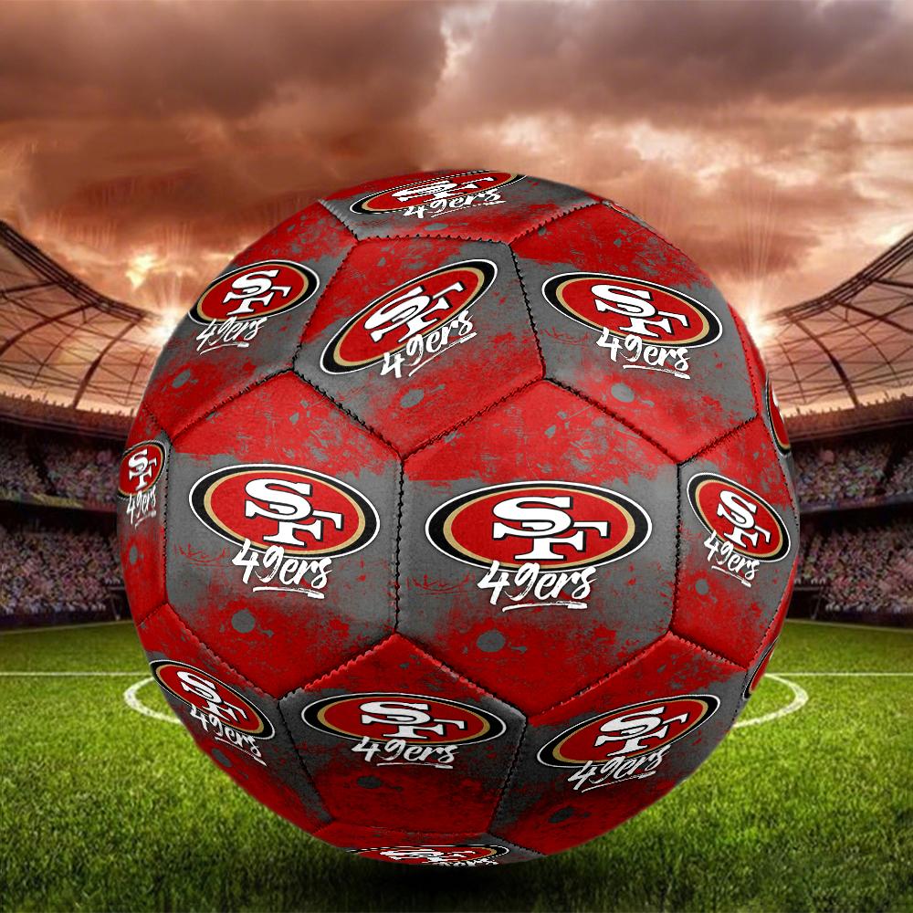 San Francisco 49ers Theme Size 5 Soccer Ball, Suitable for Both Indoor and Outdoor Matches, a Gift Suitable for Everyone.