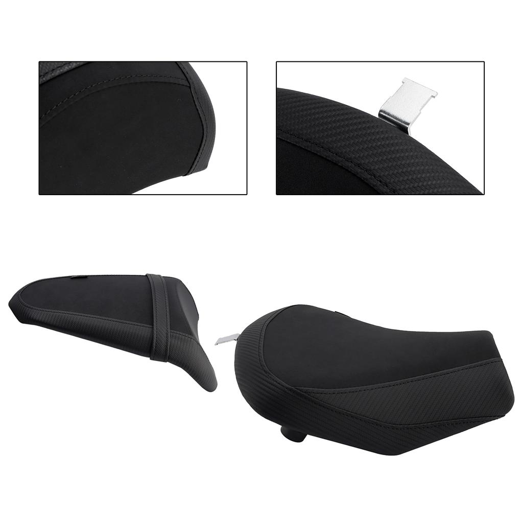 Front&Rear Raider Passenger Cushion Kit Black For Kawasaki Ninja 650 Z650 17-25