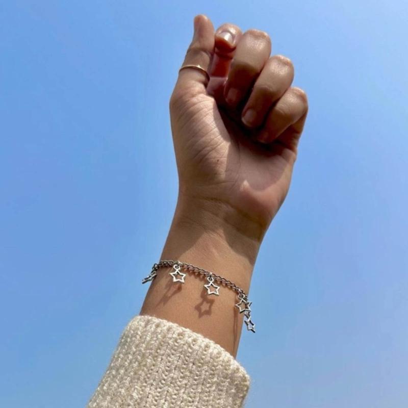 Popular Alloy DIY Accessories Hollow Five-Pointed Star Pendant DIY Handmade Bracelet Necklace Earring Clip Materials