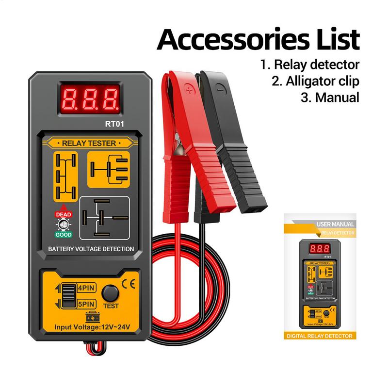 Battery Tester Automotive Digital Auto Battery Analyzer Diagnostic Professional 12V/24V Scanner For Motorcycle Road Trip Truck