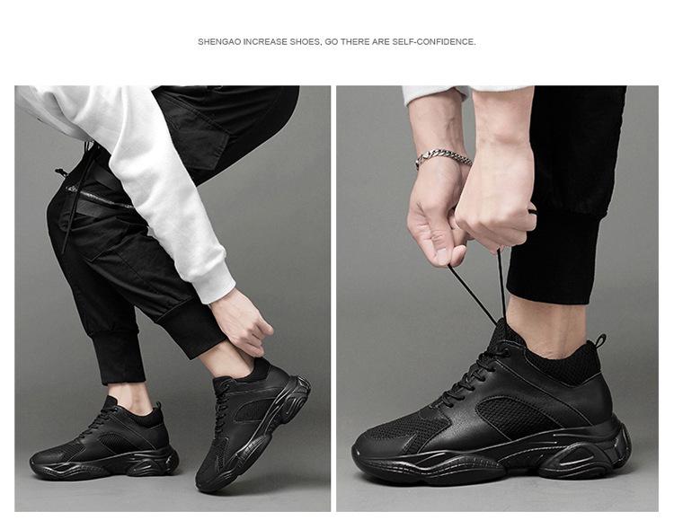 Pantofi Sport pentru Bărbați Vară 2022 cu Înălțime Mărită - Pantofi Dad Trendy Ins Adaugă 10cm Înălțime