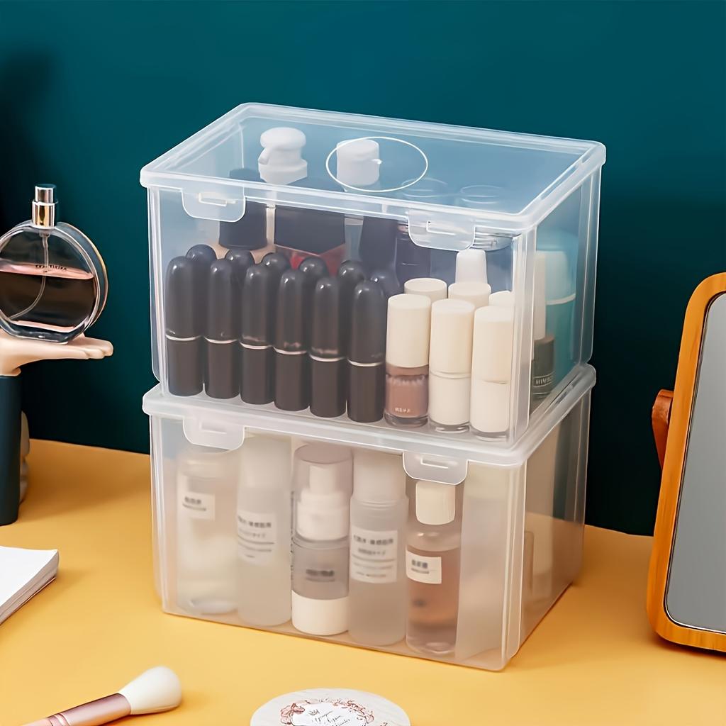 Large Capacity Clear Plastic Storage Box, A4 File Organizer with Lid, Multi-Tiered Document Holder for Home, School, and Office Supplies Accessories