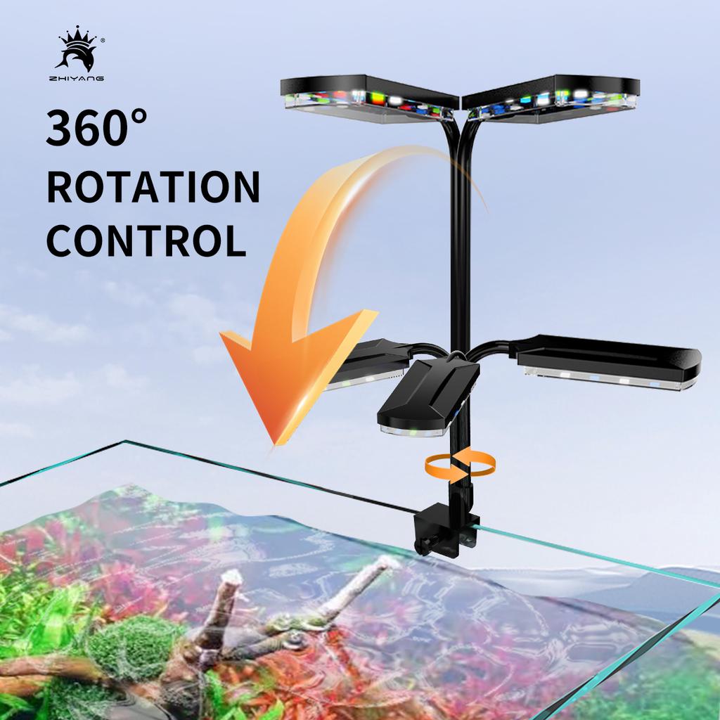 110V-240V double head Fish tank light grass tank light  energy-saving waterproof lighting mini clip light aquarium spectrum LED
