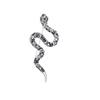 Sparkling Rhinestone Collar Pins Animal Snake Lapel Pin Creative Zodiac Snake Brooch  Office