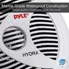Pyle 6.5” Dual Marine Speakers - 2 Way Waterproof and Weather Resistant Outdoor Audio Stereo Sound System with 150 Watt Power, Polypropylene Cone