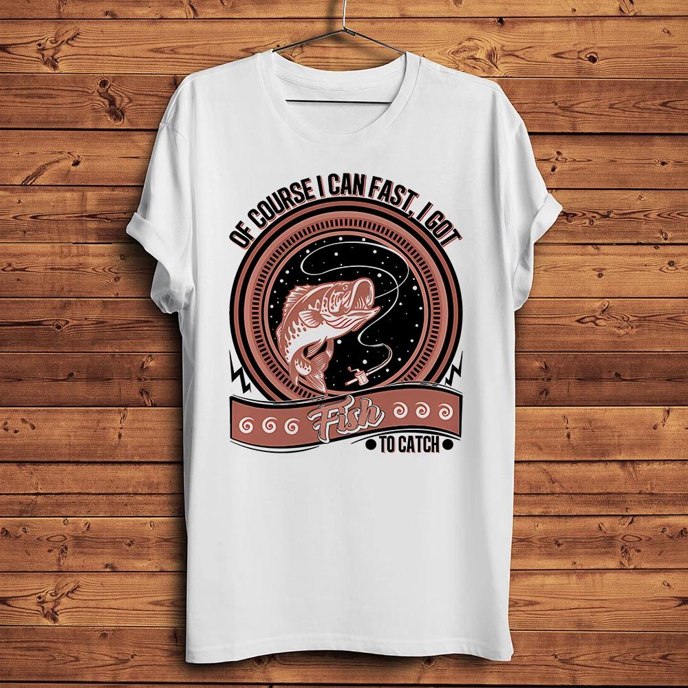 Fishing FisherUnisex Funny Vintage Lucky Fish T ShirtHomme Short Sleeve Oneck Casual TShirtUnisex Breathable Print Tee