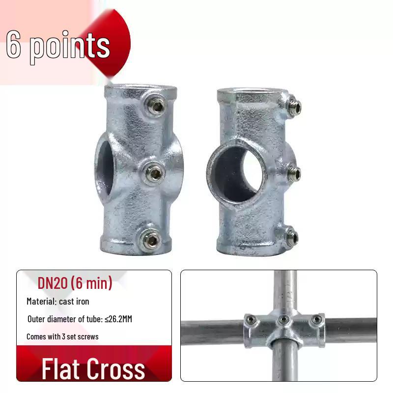 4/6-Point Galvanized Pipe Connectors: No-Weld Sunroom Shelf Couplings