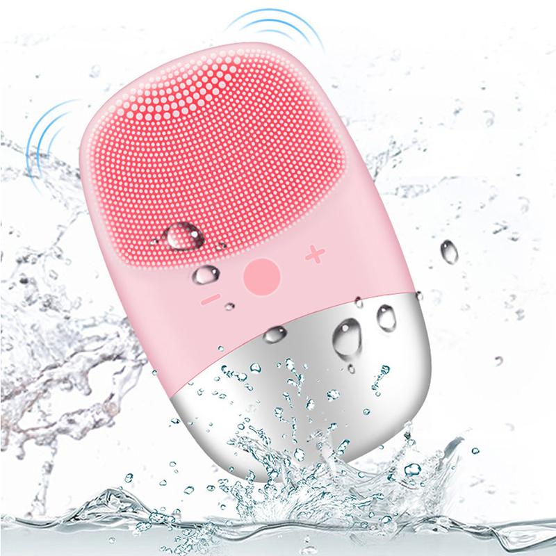 Electric Massage Silicone Face Skin Scrubber Facial Cleansing Brush Sonic Vibrating Face Brush