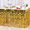Colorful Table Skirt Tablecloths  For Party Birthday Gatherings Holiday Wedding Decorations