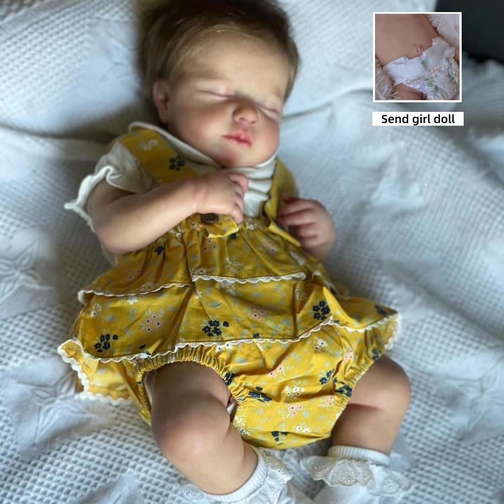 

48 см реалістична лялька Reborn Baby LouLou повне вінілове або тканинне тіло необов язкове жива спляча лялька новонародженого реального життя із закритими очима моделювання ляльок для дітей girl doll