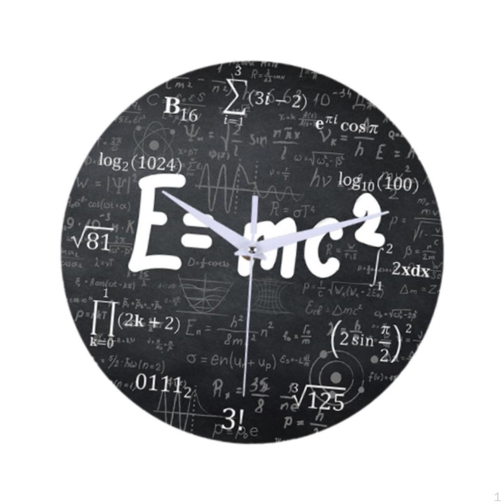 Math Wall Clock Decorative Creative, Practical Home Decor, Round Modern Silent Hanging