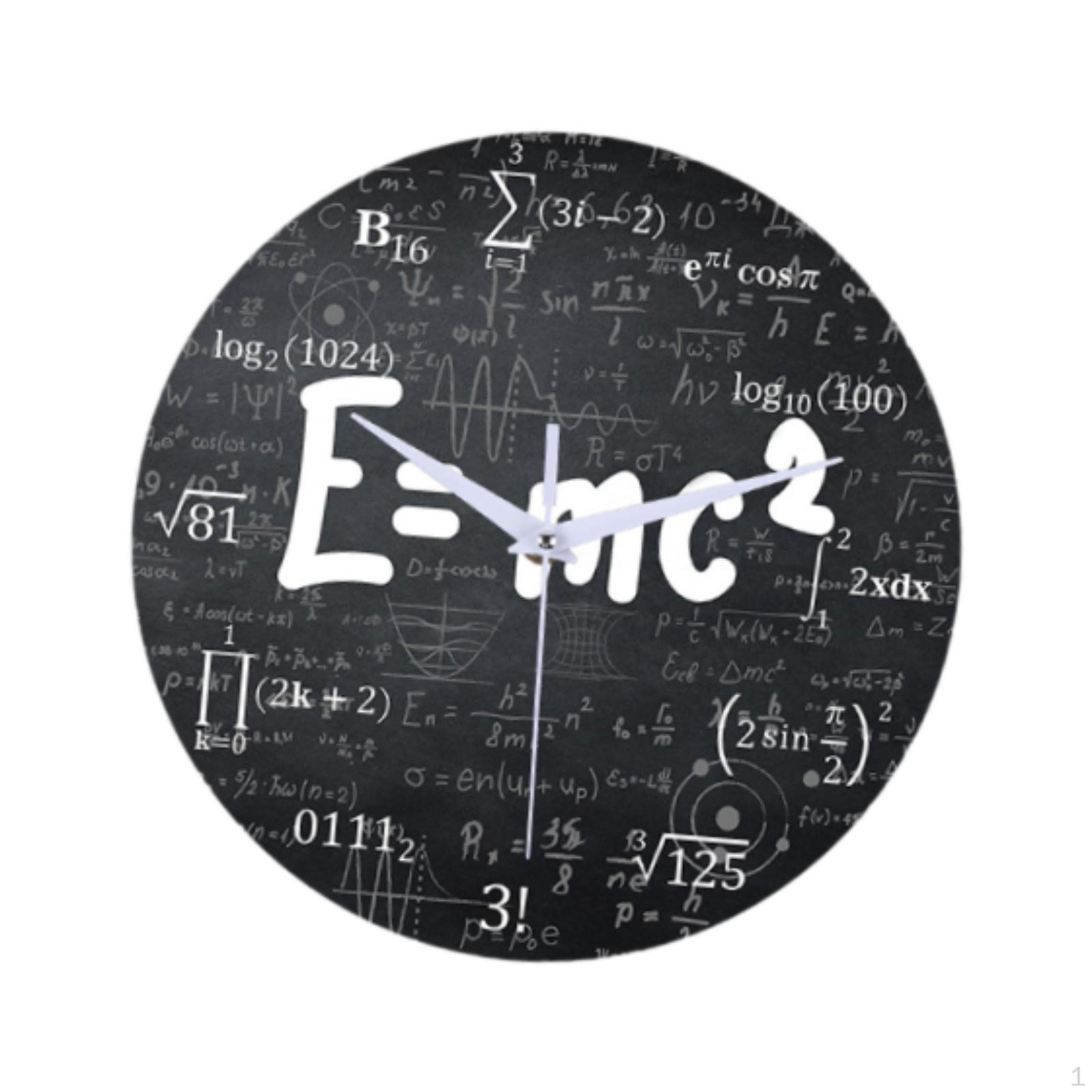 Математические настенные часы Декоративные Креативные, практичные, домашний декор, круглые, современные, бесшумные, подвесные Style A
