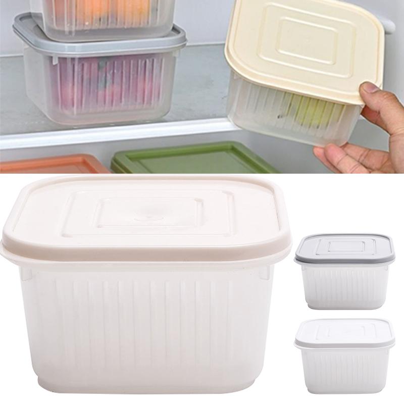 Buy Kitchen Sealed Box Drain Basket Washing Basket Food Container Fresh