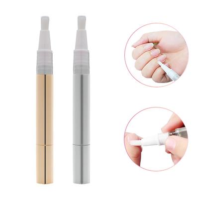 3ml Gold Twist Pens Empty Nail Oil Pen with Brush Empty Cuticle Oil Pen Cosmetic Container Lip Gloss Tube