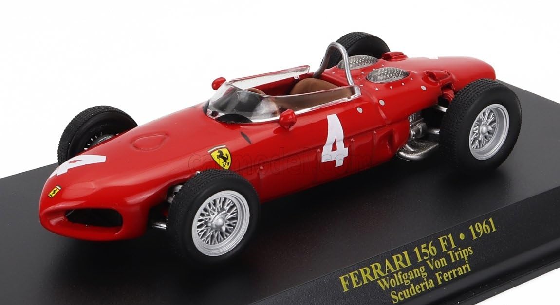 

F1 Ferrari 156 Mini Car Wolfgang von Trips Shark Nose 1/43 1961#4 [Предмет] красный