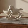 Cast Iron Rocking Horse Statue Retro Figurine Antique Finish Decorative Item for