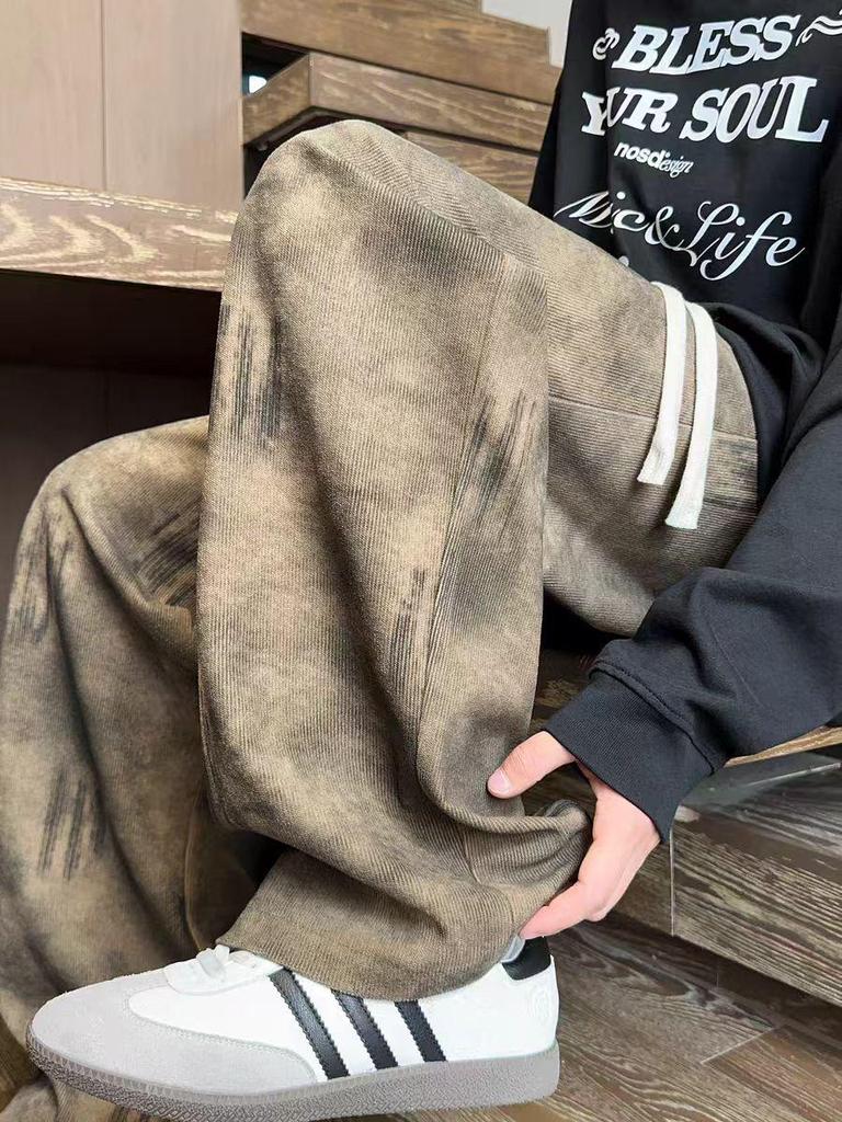2026 Men's Tie-Dye American Casual Baggy Sweatpants - Autumn Trend Straight Leg