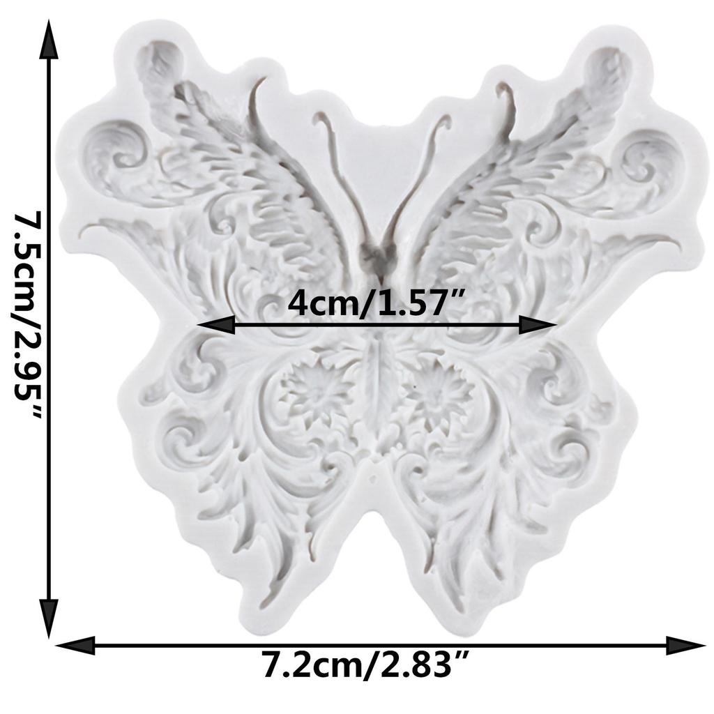 Butterfly Silicone Mold Butterfly Flower Fondant Molds Cake Decorating Tools Cupcake Topper Candy Sugar Craft Gum Paste Polymer Clay