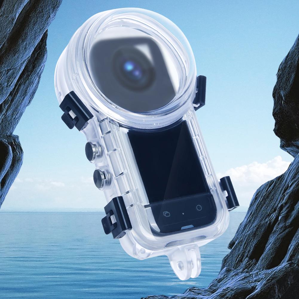 Capa de Mergulho Invisível Capa Protetora de Mergulho Caixa de Habitação para Mergulho 50m à Prova d'Água Capa Acessórios Anti-risco para Câmera Insta360 X3