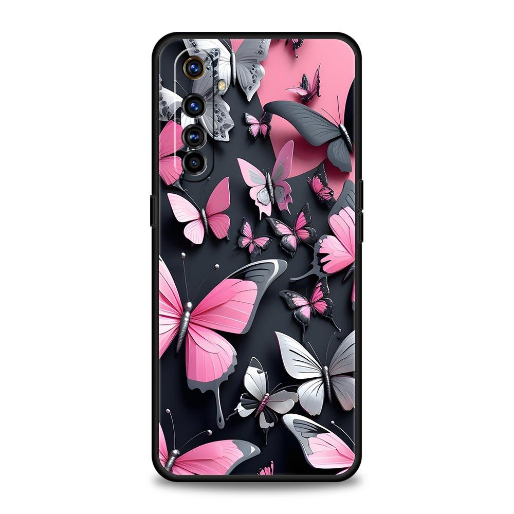 Butterfly Design Soft TPU For Realme 13 12 11 10 9 Pro Plus GT3 GT2 C21 C25 C35 C53 C55 C67 Pro 5G Phone Case Cover Fundas Capas