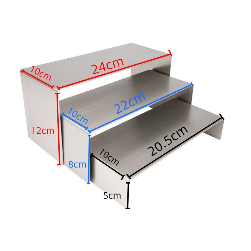 U Shape Stainless Steel Display Riser Stand, Shop Jewelry Bag Display Shelf For Dessert Cupcake Shoes Action Figure Display