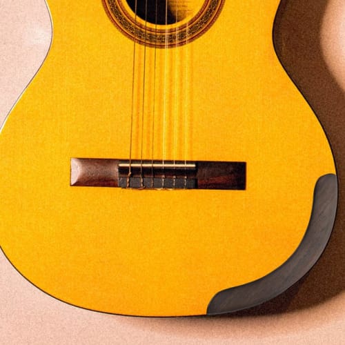 HEALLILY Repose-bras de guitare, Bois d'ébène, Pièce de rechange pour guitare acoustique pour un maximum de son, Accessoires pour instrument à cordes pour guitare classique folk, Taille Petite