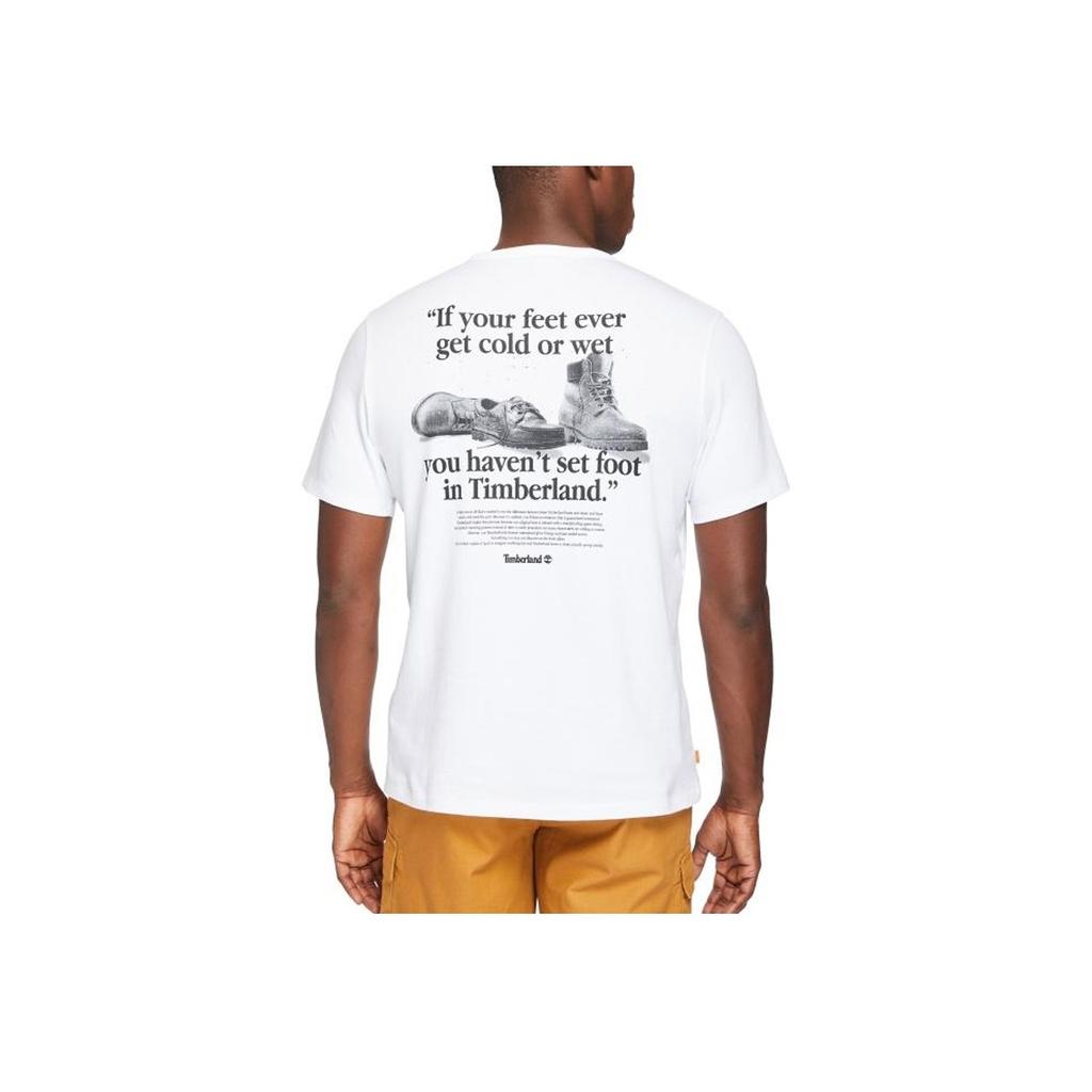 Timberland SS21 Casual Sports Round Neck Cotton Short Sleeve T-Shirt Men Tops White A2534-100