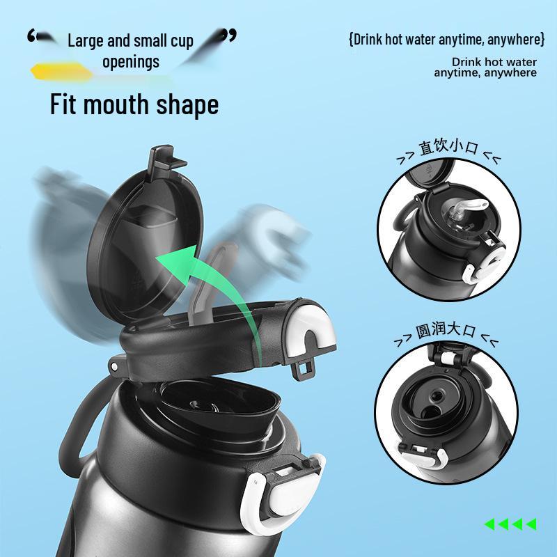316 Stainless Steel Insulated Large Capacity Cup with Straw - Portable for Kids