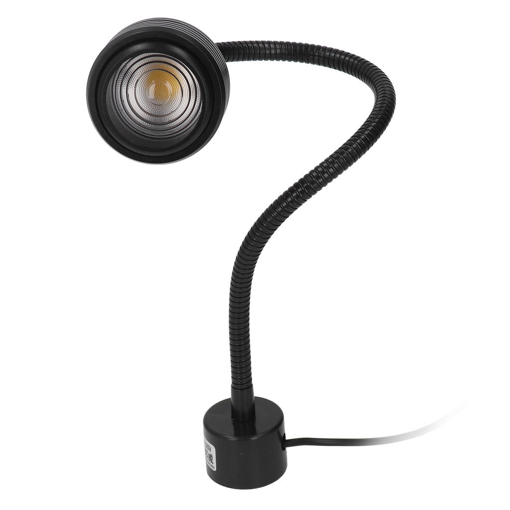 Lampă de lucru magnetică cu LED-uri de 9W, cu gât de lebădă la 360 de grade, funcție de zoom, lampă de banc de lucru cu întrerupător și priză