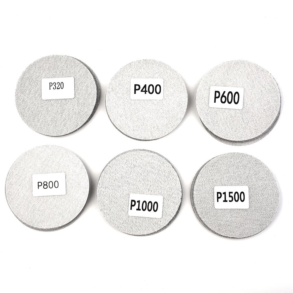 30Pcs 3inch Hook&Loop Sanding Discs 75mm Wet/Dry Polishing Sandpaper 320-1500 Grit Sand Paper Sanding Pad