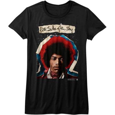 Jimi Hendrix 1960's Psychedelic Musical Icon Both Sides of Sky Juniors T-Shirt
