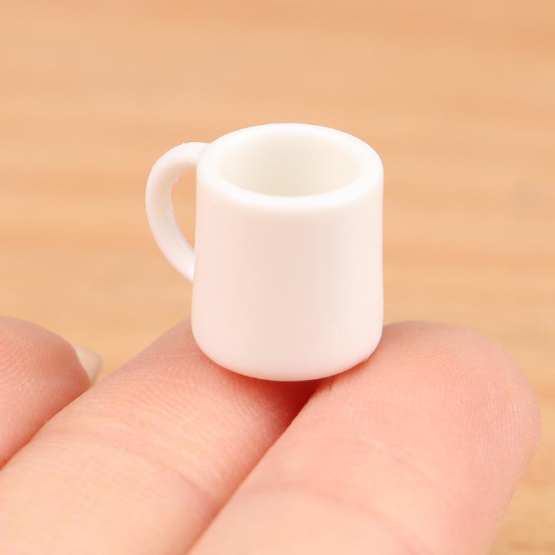 4 stk/sett 1:12 dukkehus miniatyrkopp hvit krus Vann/drikke kopp te kopp dukke leketøy