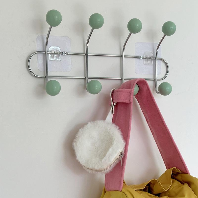INS Wall Hanging Hanger for Home Door Back Hook No Punch Clothes Towel Hanger Bathroom Space Saving Hook Kitchen  Organizer