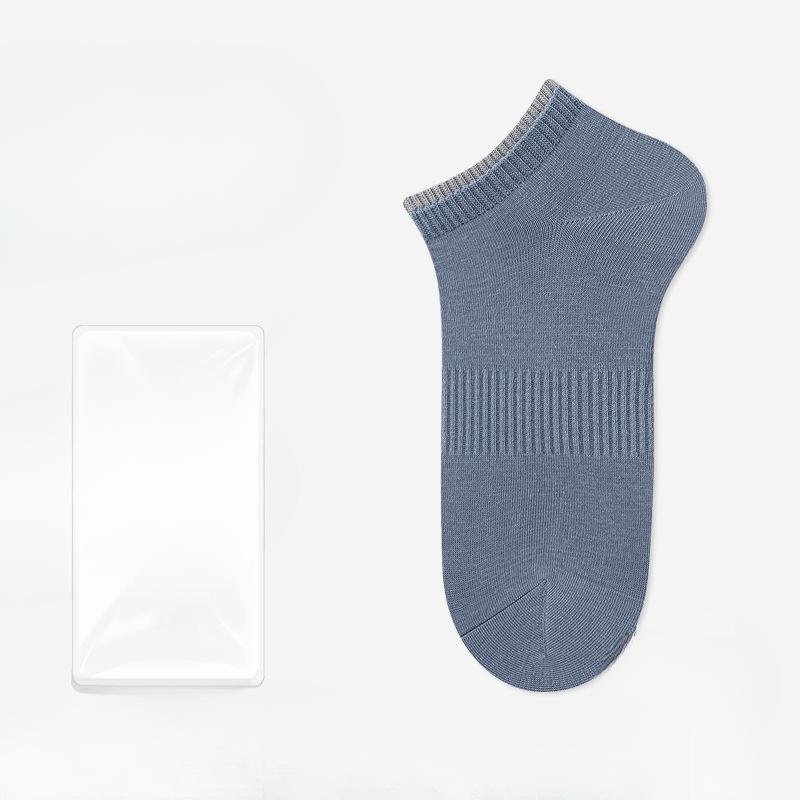 Men's Summer Thin Cotton Deodorant Sweat Absorber Antibacterial Mesh Breathable Sports Boneless Socks
