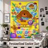 Wall Hanging Tapestry With Custom Name & Text, Hey Duggee Decorative Tapestry For Bedroom