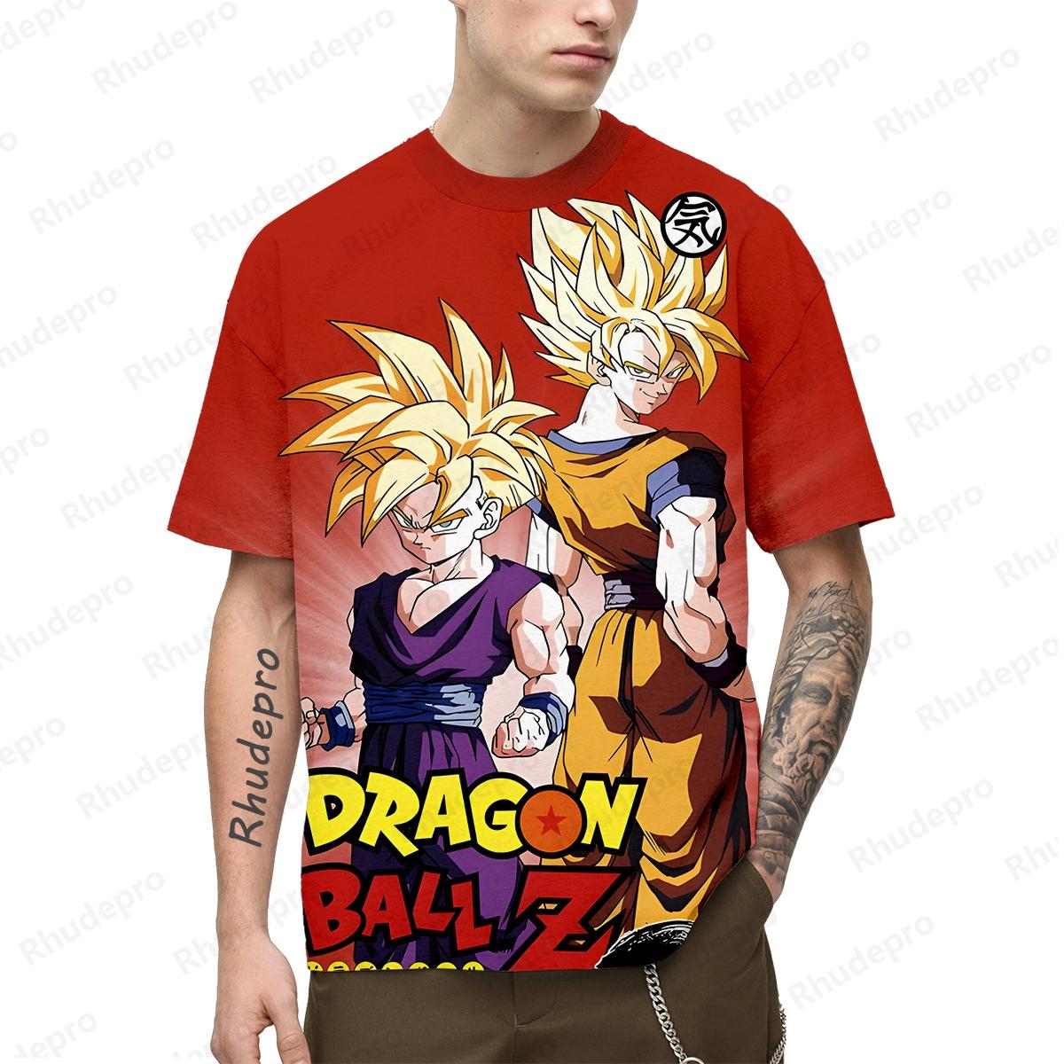 

Футболка з японським аніме Super Saiya Чоловічі Y2k Гоку з коротким рукавом Дитячі чоловічі 100-5XL 2024 Футболки великого розміру Модний вуличний одяг M