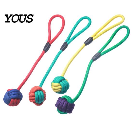 Durable Dog Rope Toys Woven Braided Toy, Cotton Knotted Chew Aggressive Anxiety Relief for Dogs Interactive Tug-of-War Ring Pet Toy Indoor And Outdoor