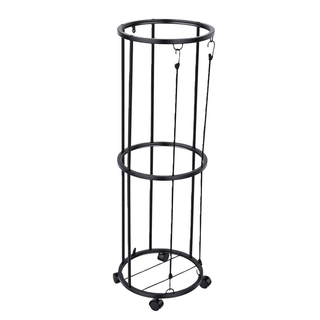 Ball Storage Basket with Wheels Silent Universal Casters Storage Rack Multi Sport Ball Holder For Home Gym School